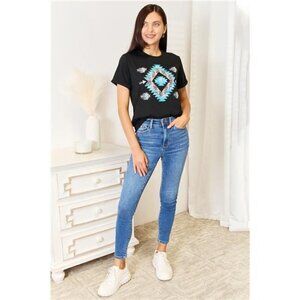 Simply Love Graphic Short Sleeve T-Shirt Black - Brand New Large
